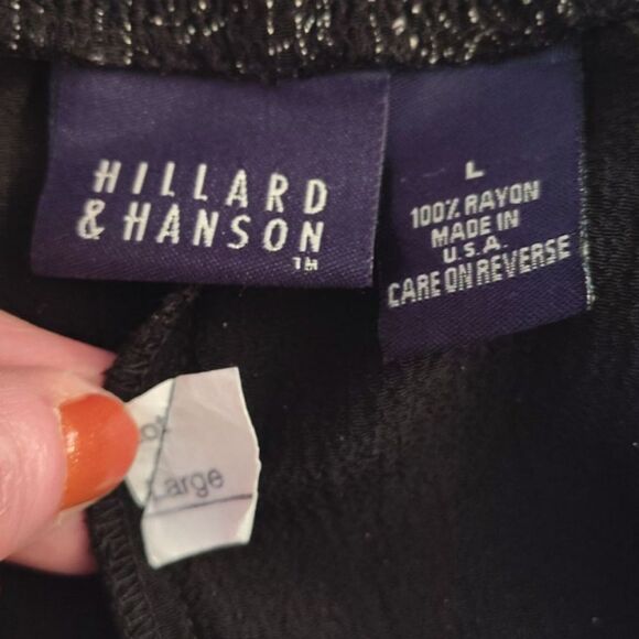 VTG Black Floral Textured Whimsigoth Straight Midi Skirt with Back Slit Large - Picture 8 of 8